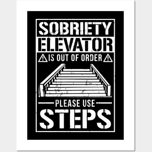 Elevator Broken Use Steps Posters and Art